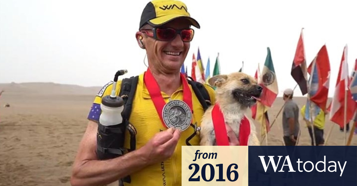 Australian ultramarathon runner reunited with stray dog after 125